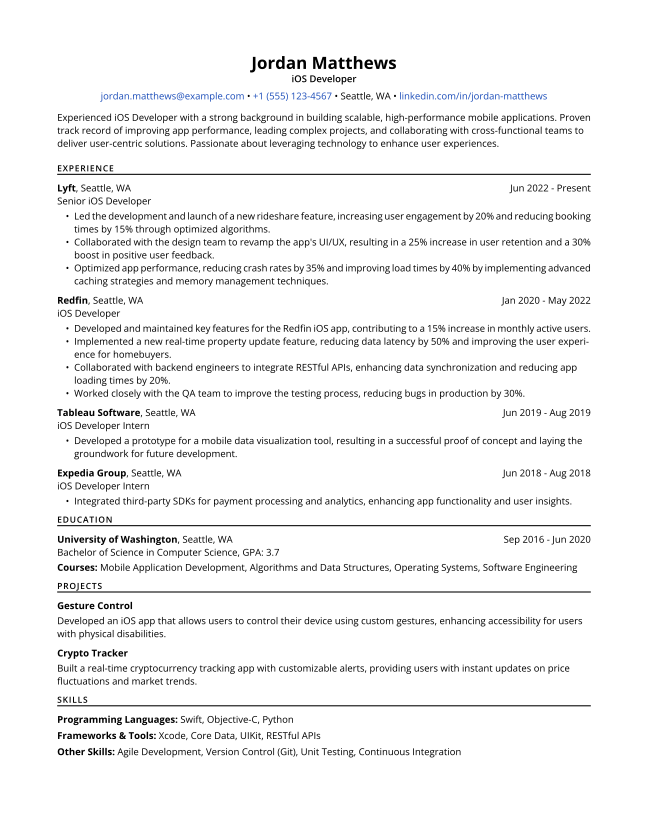 Sample resume