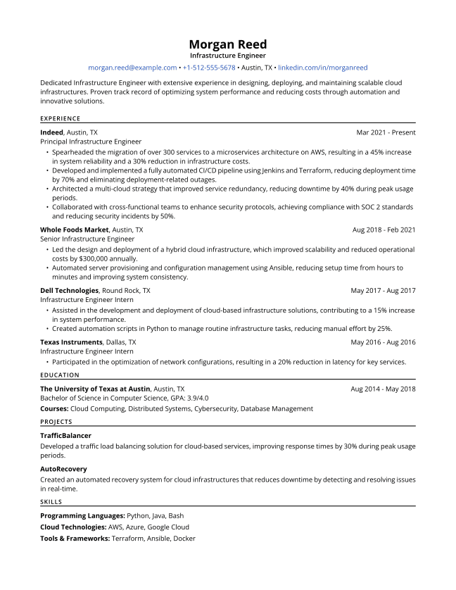 Example resume